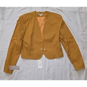 Nwt Vintage 81st & Park Mustard Single‎ Button Blazer Sz L